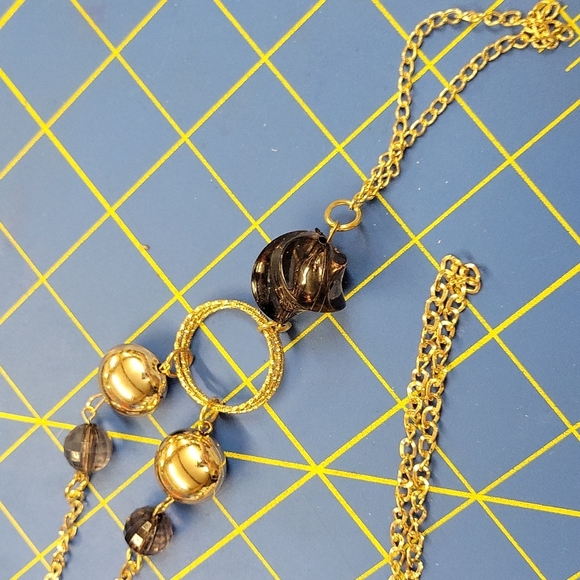 Beaded & Purple Stone Gold Tone Tassel 40" in Length - Picture 4 of 5